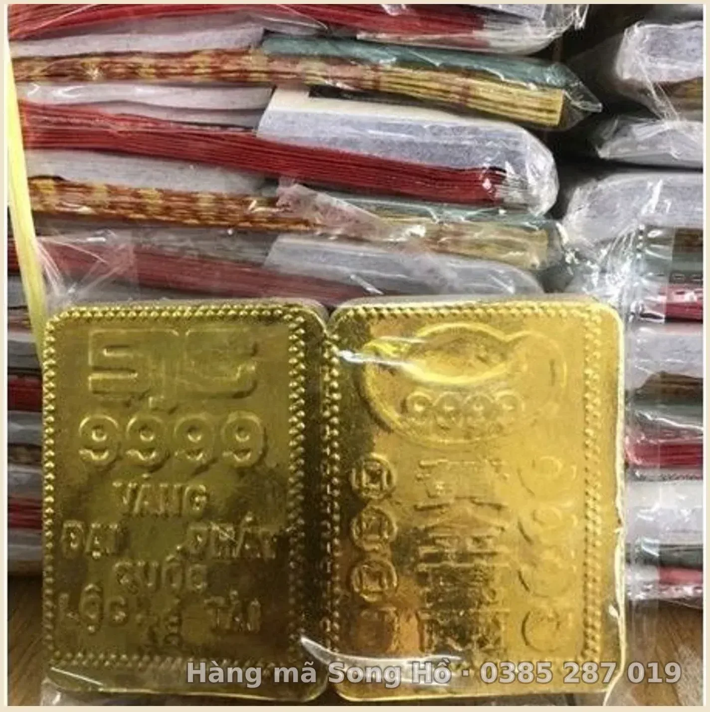 Combo 5 Túi(50 miếng) Vàng 9999 Giấy Vàng Mã ( 10 Miếng/1 túi)