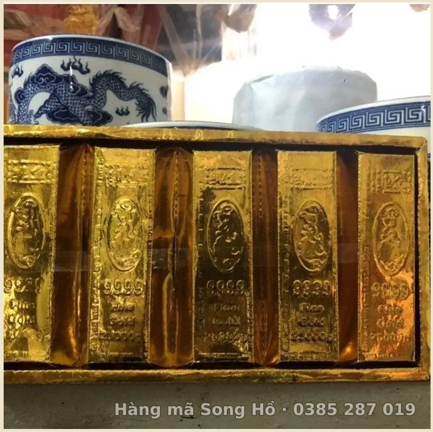 combo 2 Vàng khay vàng mã vỉ 5 thanh 9999(vỉ vàng 9999 hàng mã)