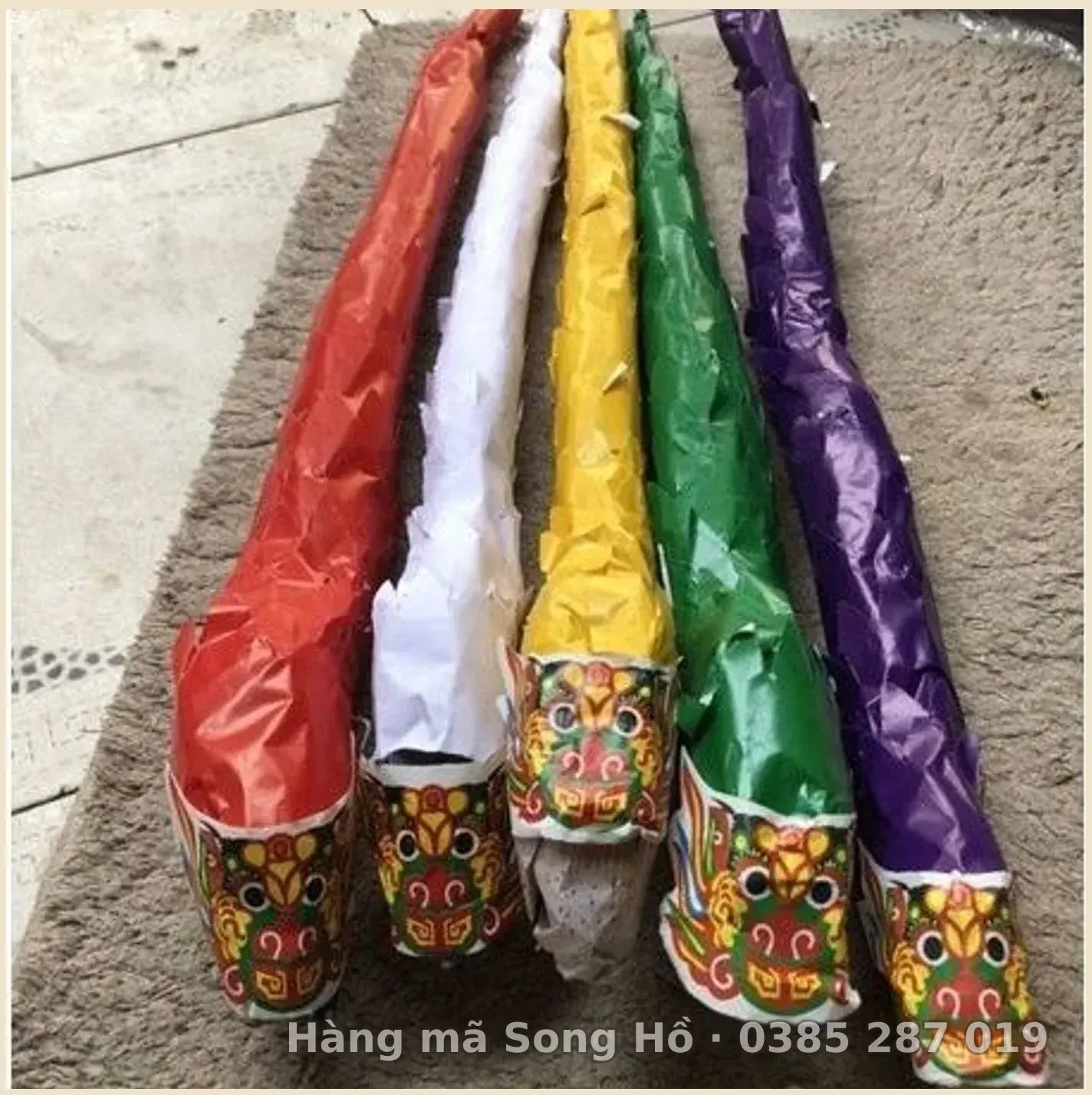 Bộ 5 rắn ngũ phương,5 mầu vàng mã( bộ 5 rắn xanh,đỏ,tím,vàng,trắng)
