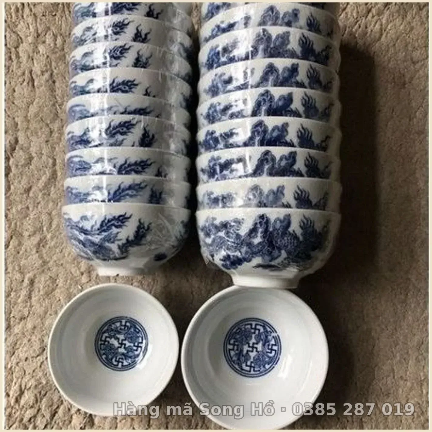 Bát Thờ Hoạ Tiết Long Phụng( giá 1 cái)