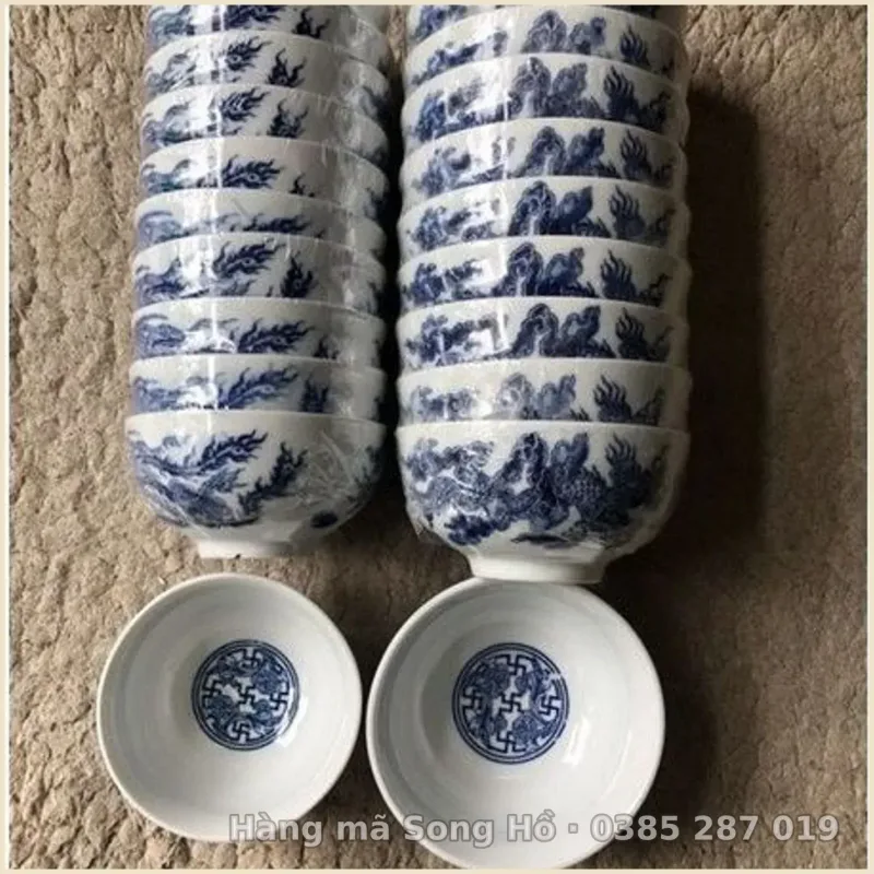 Bát Thờ Hoạ Tiết Long Phụng( giá 1 cái)