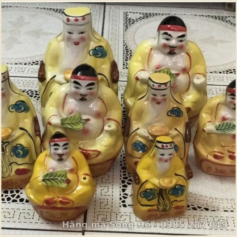 Bộ Thần Tài Ông Địa Men Vàng