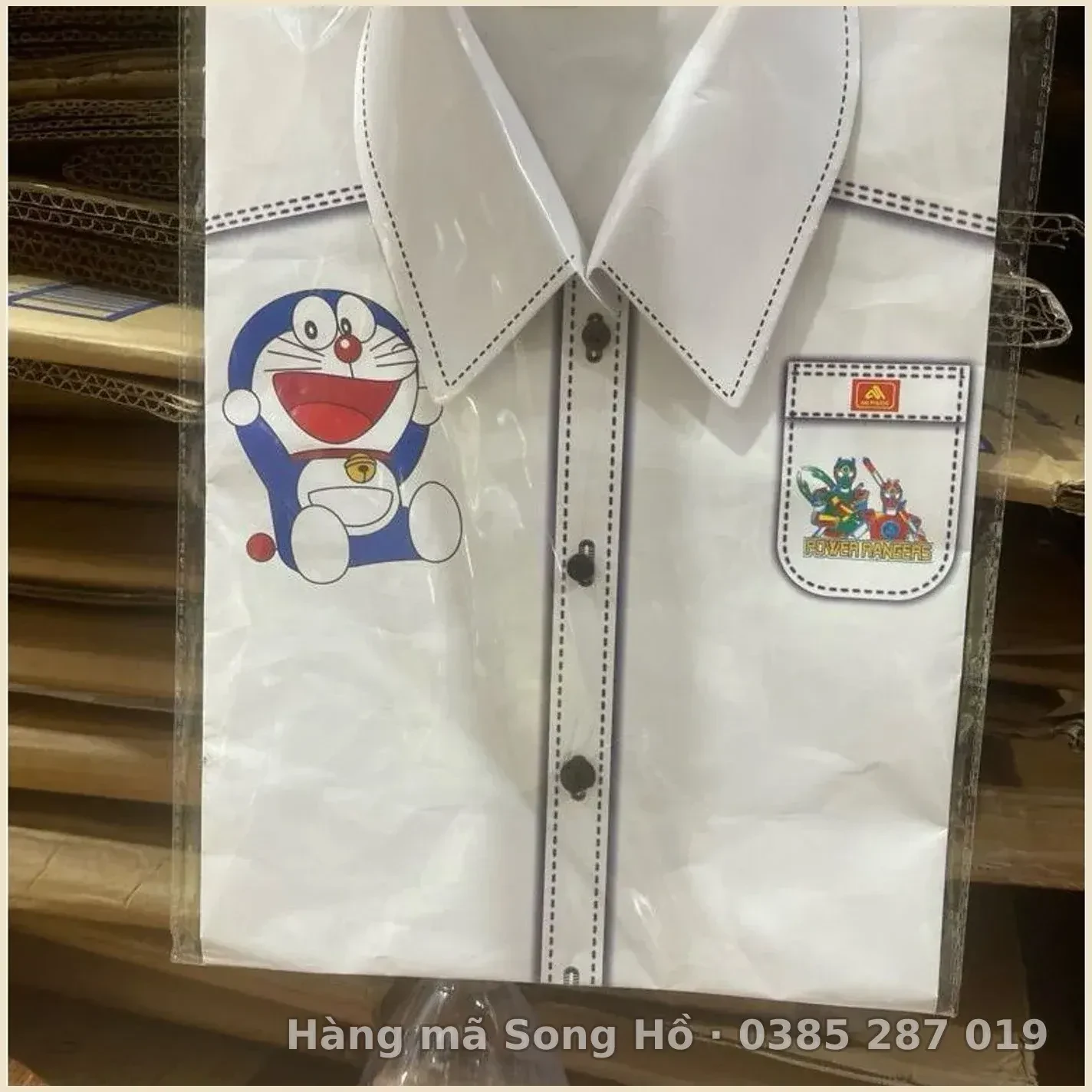 Bộ quần áo phông trẻ em nam, nữ vàng mã bằng giấy mầu mới(mầu ngẫu nhiên)