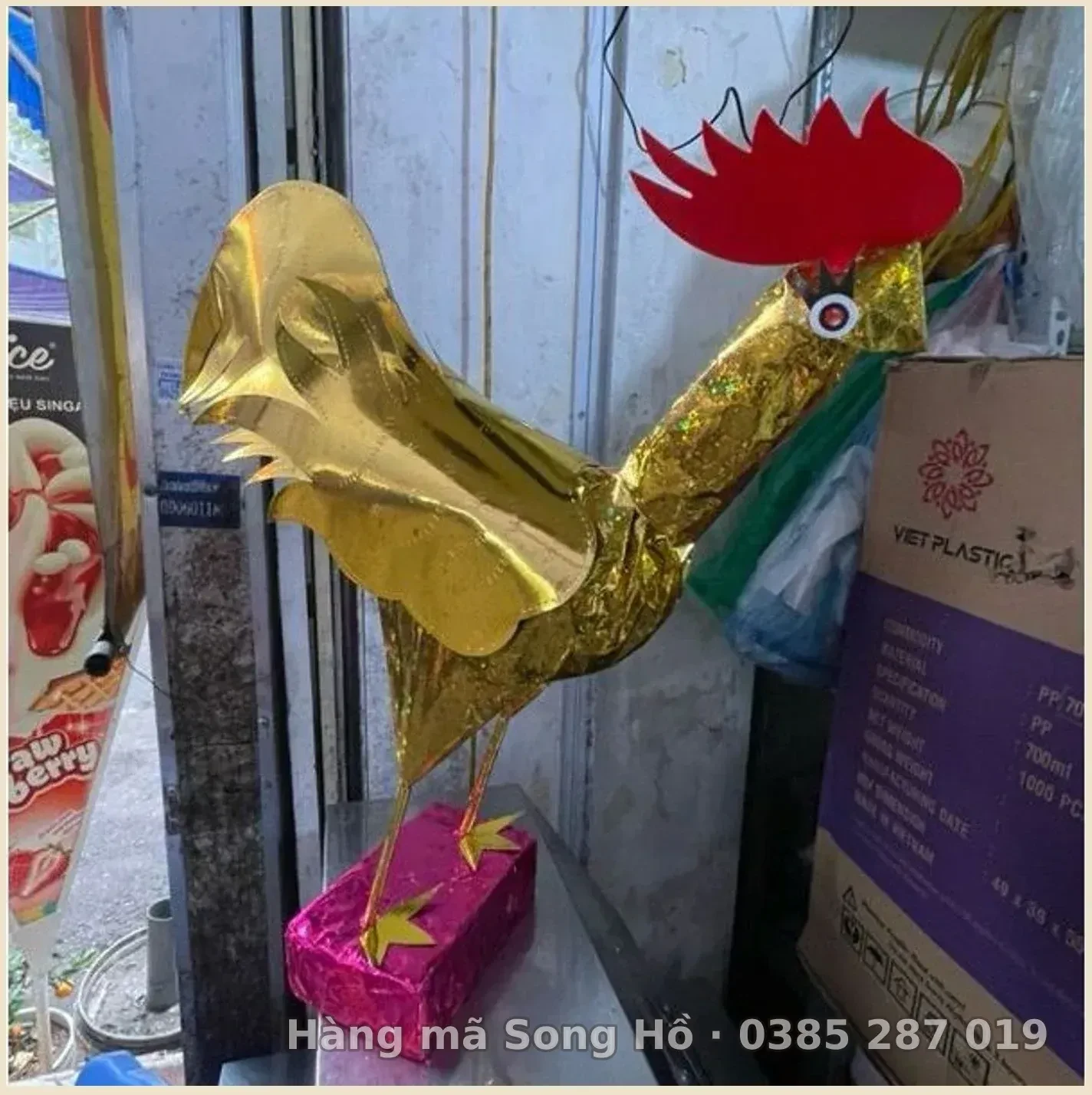 Gà trống giấy vàng mã(gà trống hàng mã)