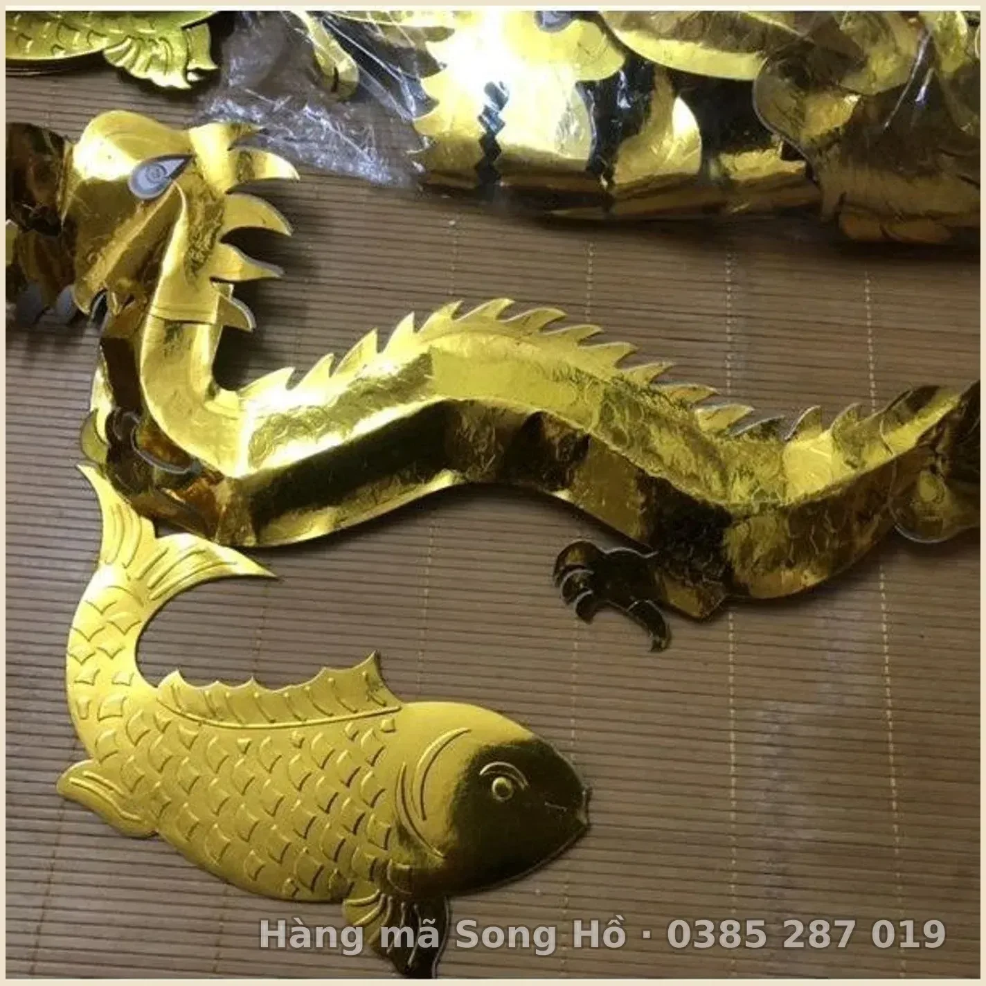 Rồng Và Cá chép vàng mã(rồng cá hàng mã nhiều mầu)