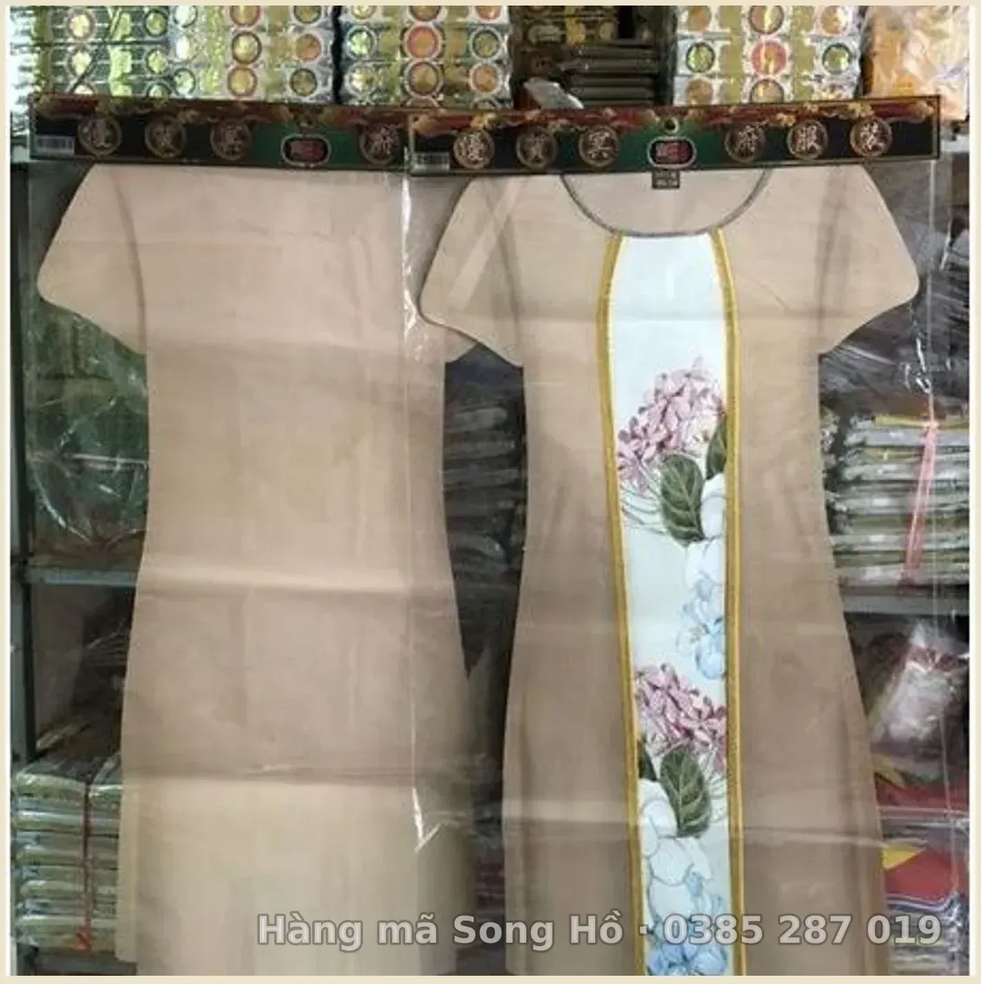 Váy body vàng mã nữ cao cấp(áo dài hàng mã mầu ngẫu nhiên)