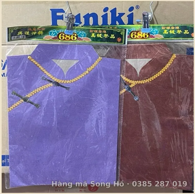 Bộ áo dài bà cổ tầu vàng mã mẫu mới (mầu ngẫu nhiên)