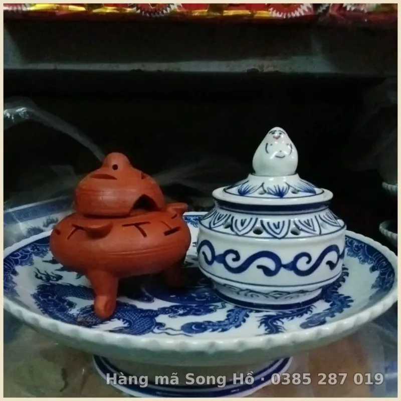 Đốt trầm gốm bát tràng (lư đốt trầm)