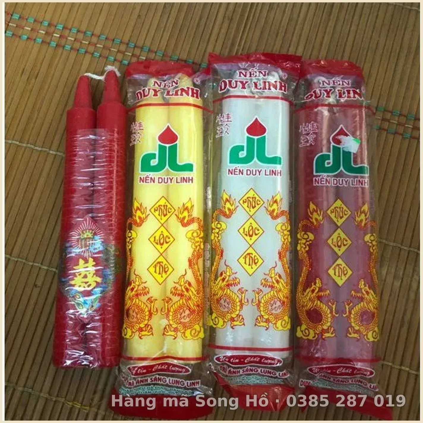 Nến cây duy linh cao 20 cm các mầu(giá 1 đôi)