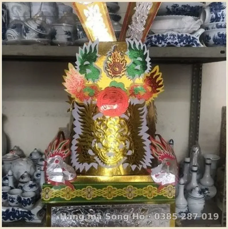 Mũ Bình Thiên,Mũ Nam Tào,Bắc Đẩu Giấy Vàng Mã ( mũ nam tào,Bắc đẩu,quan bản cảnh,quan đương niên hành kiểm)
