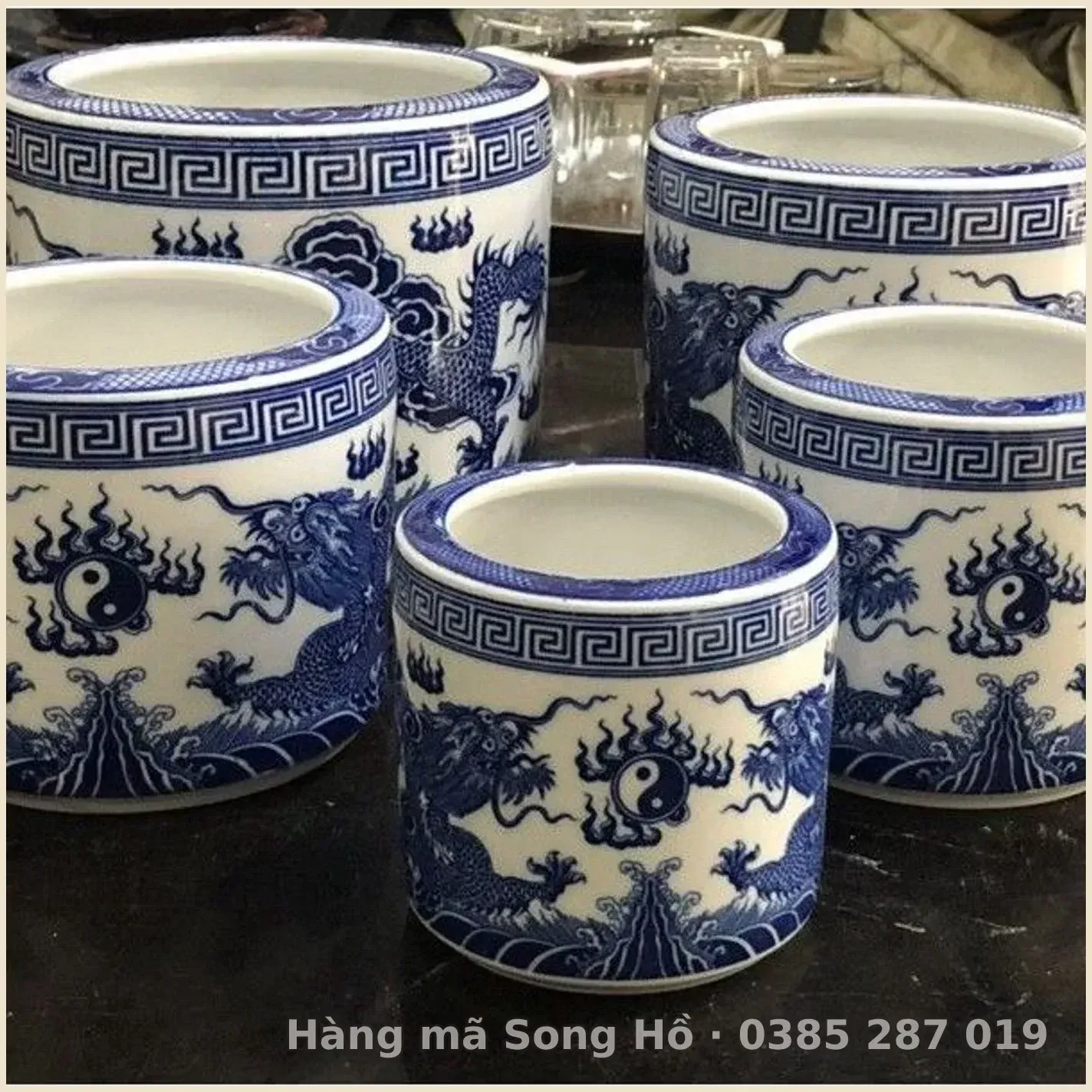 Bát Hương Thờ Men Lam