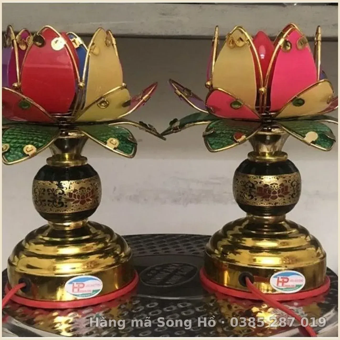 (1 đèn) Đèn Thờ Điện Dáng Hoa Sen ( Đơn Giá 1 Đèn)