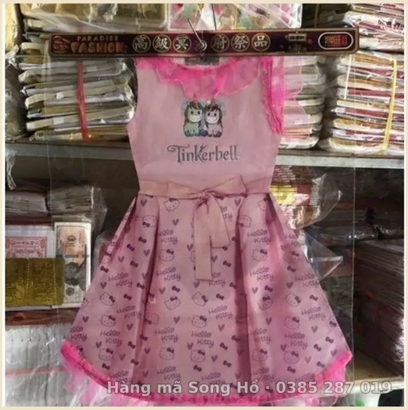 Váy bé gái vàng mã cao cấp(mầu ngẫu nhiên )