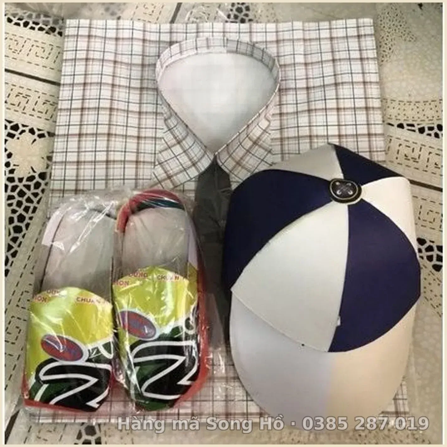 Bộ Quần Áo giấy vàng mã Trẻ Em Nam Kẻ Caro ( mầu ngẫu nhiên)