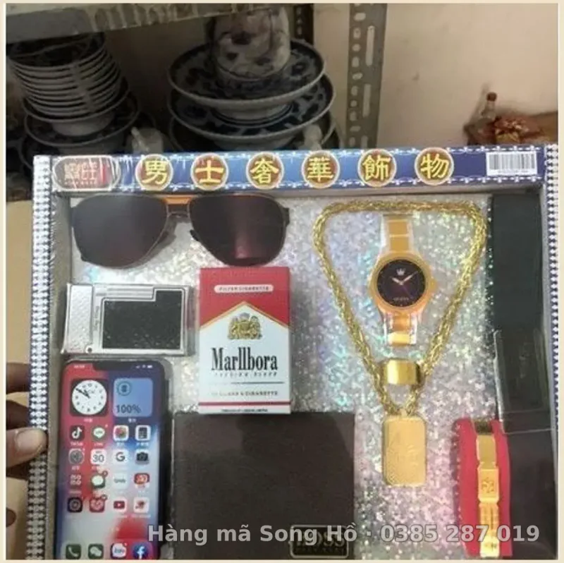 Bộ trang sức giấy hàng mã nam cao cấp(trang sức hàng mã nam)