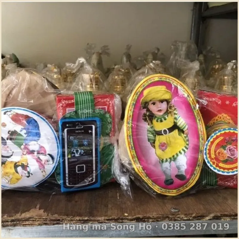 Đồ chơi Trẻ Em giấy vàng mã Cho Bé Gái (đồ chơi bằng giấy hàng mã).