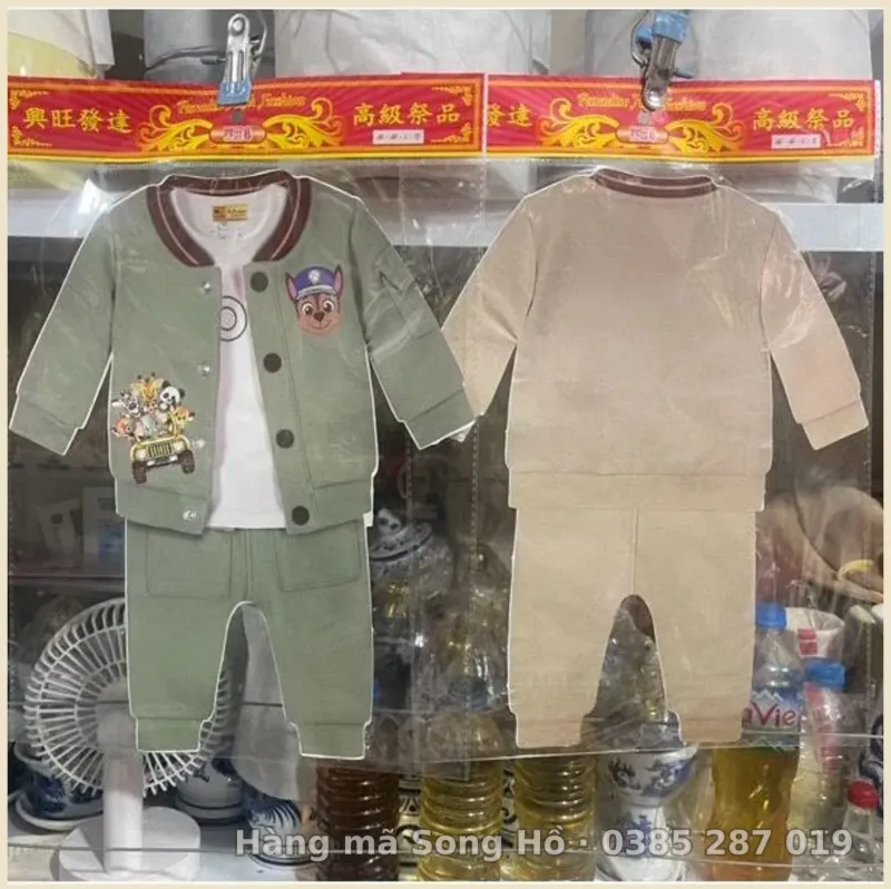 Bộ nỉ bé trai nhỏ tuổi vàng mã cao cấp(mầu ngẫu nhiên)