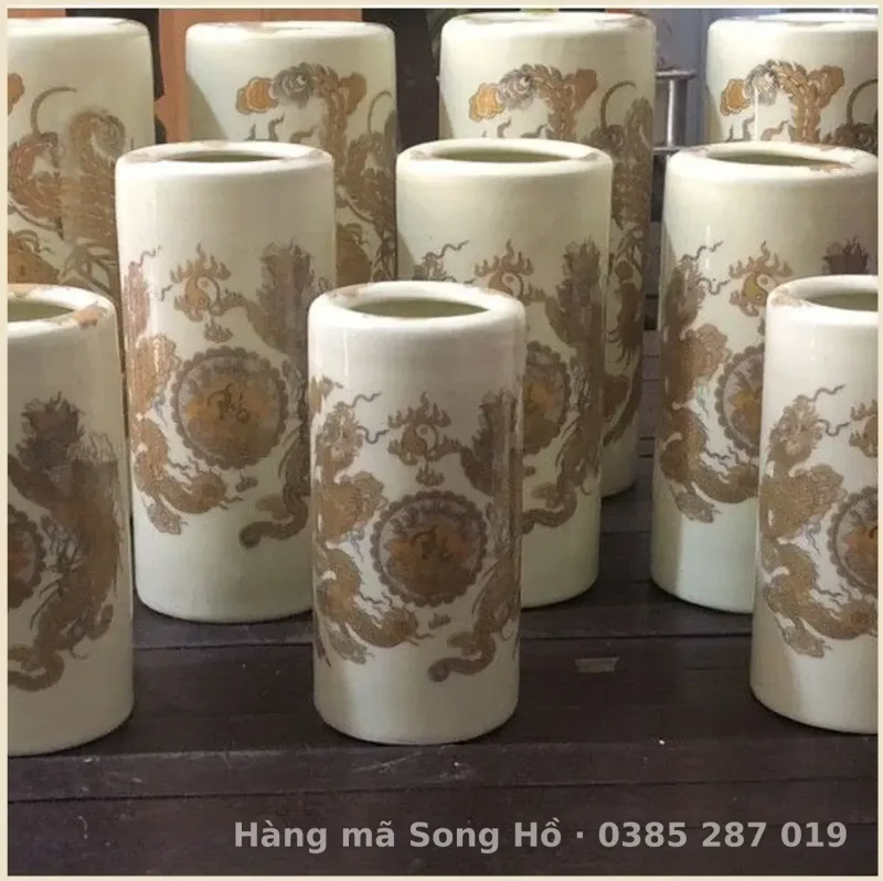 Ống cắm hương vàng kim