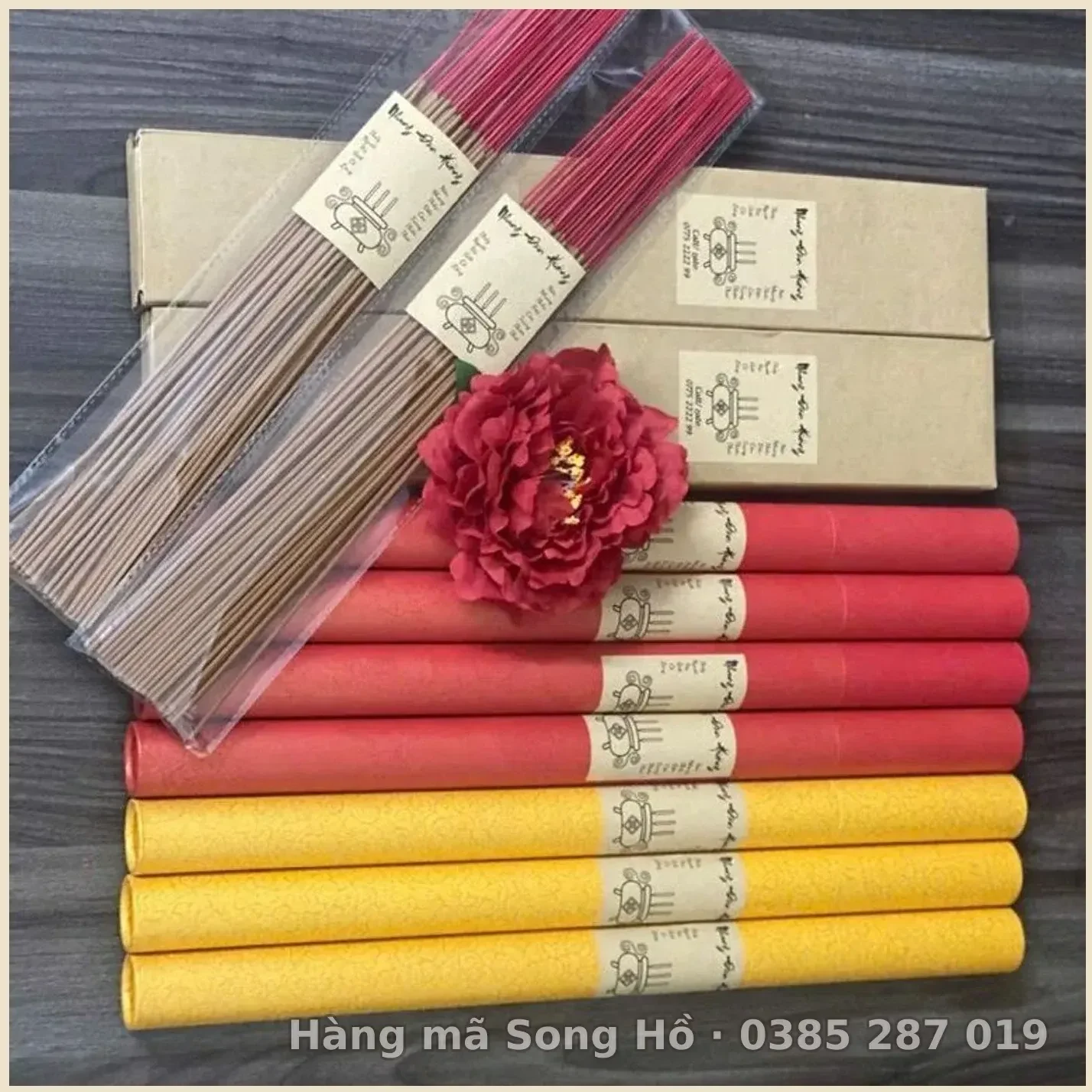 Nhang gỗ đàn hương cao cấp,hương nén gỗ đàn hương(không đậu tàn)